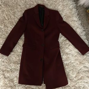 Zara maroon pea coat